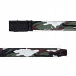 Men White & Brown Printed Autolock Belt